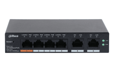 SWITCH DAHUA 6 PUERTOS // 4 POE DH-CS4006-4GT-60