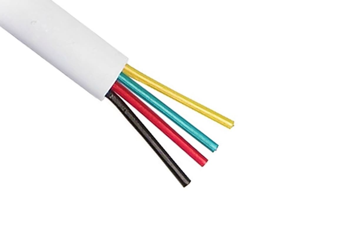 CABLE PIN 4 HILOS UNIFILAR BLANCO ALEACIÓN (CCA) 100MTS 2
