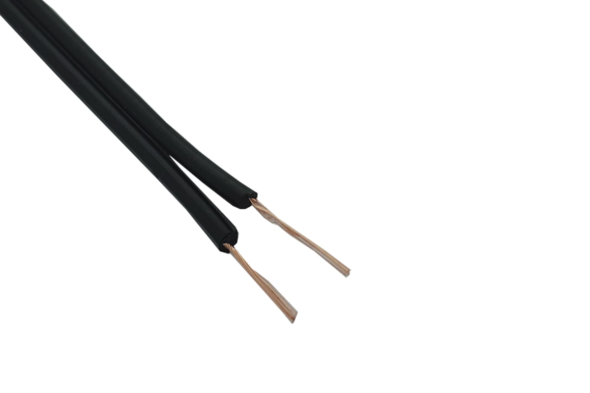 CABLE PARALELO MULTIFILAR NEGRO 2X24 AWG ROLLO 100MTS2