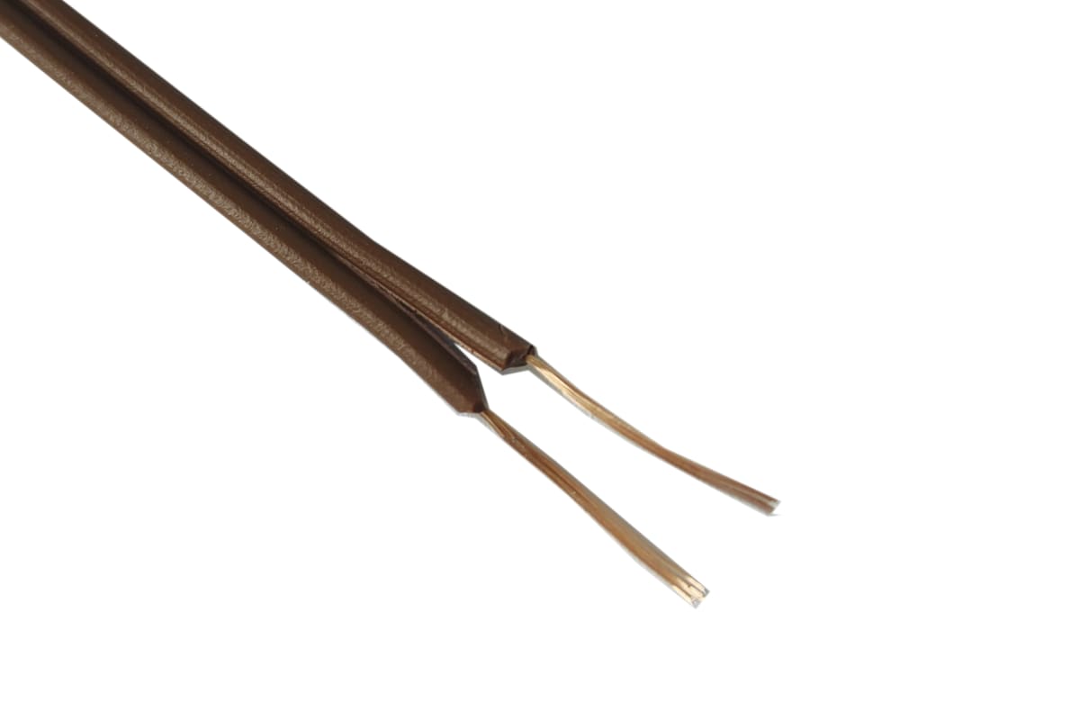 CABLE PARALELO MULTIFILAR CAFE 2X24 AWG ROLLO 100MTS2