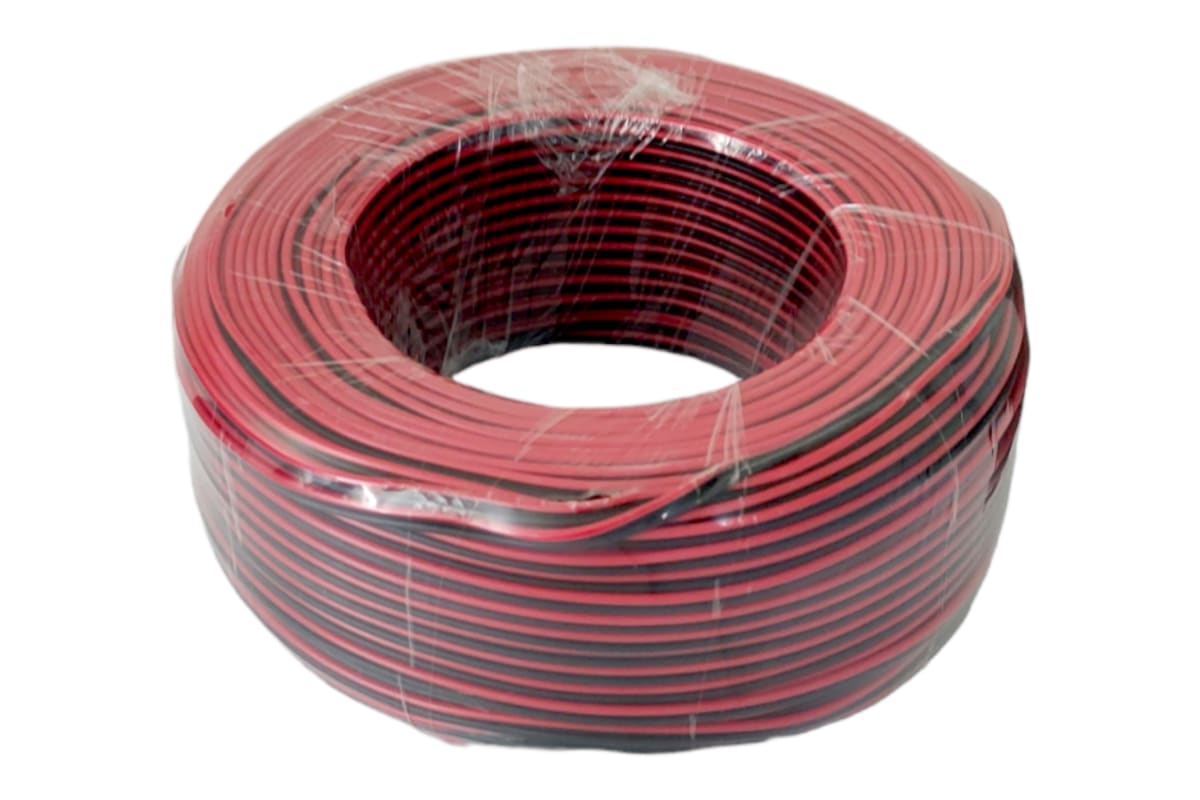 CABLE PARALELO MULTIFILAR ROJO/NEGRO 2X24 AWG ROLLO 100MTS 0