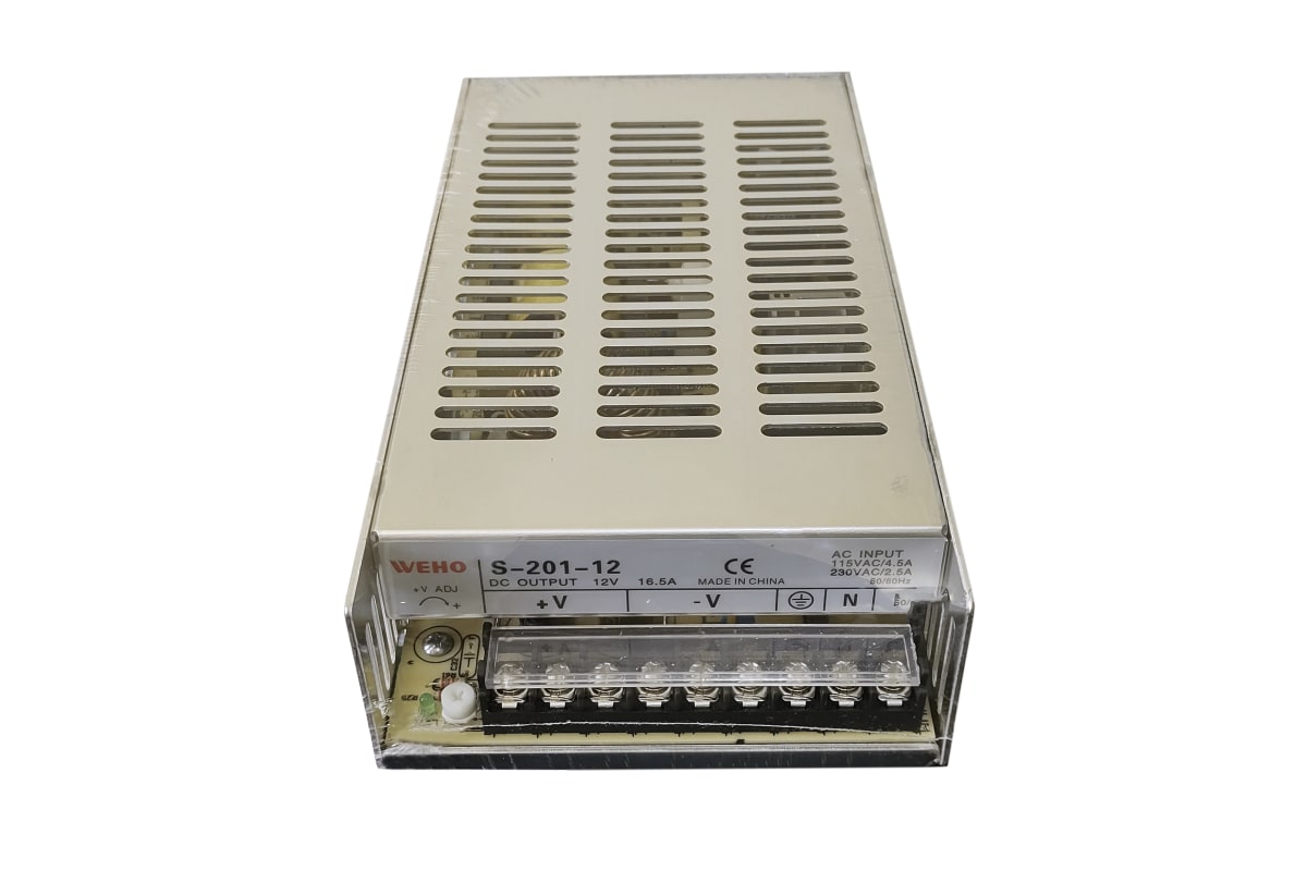 FUENTE DE PODER 12 VOLTIOS 16.5 AMPERES METÁLICA WEHO  0