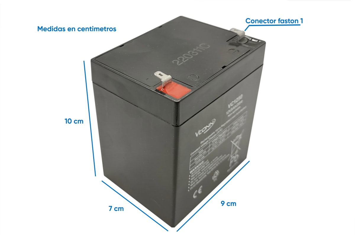 BATERÍA 12 VOLTIOS 5 AMPERES  UL VC1250 VCONN2