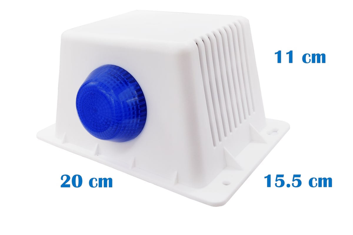 SIRENA  20W / BALIZA AZUL / TAMPER / GABINETE PLASTICO VCONN2