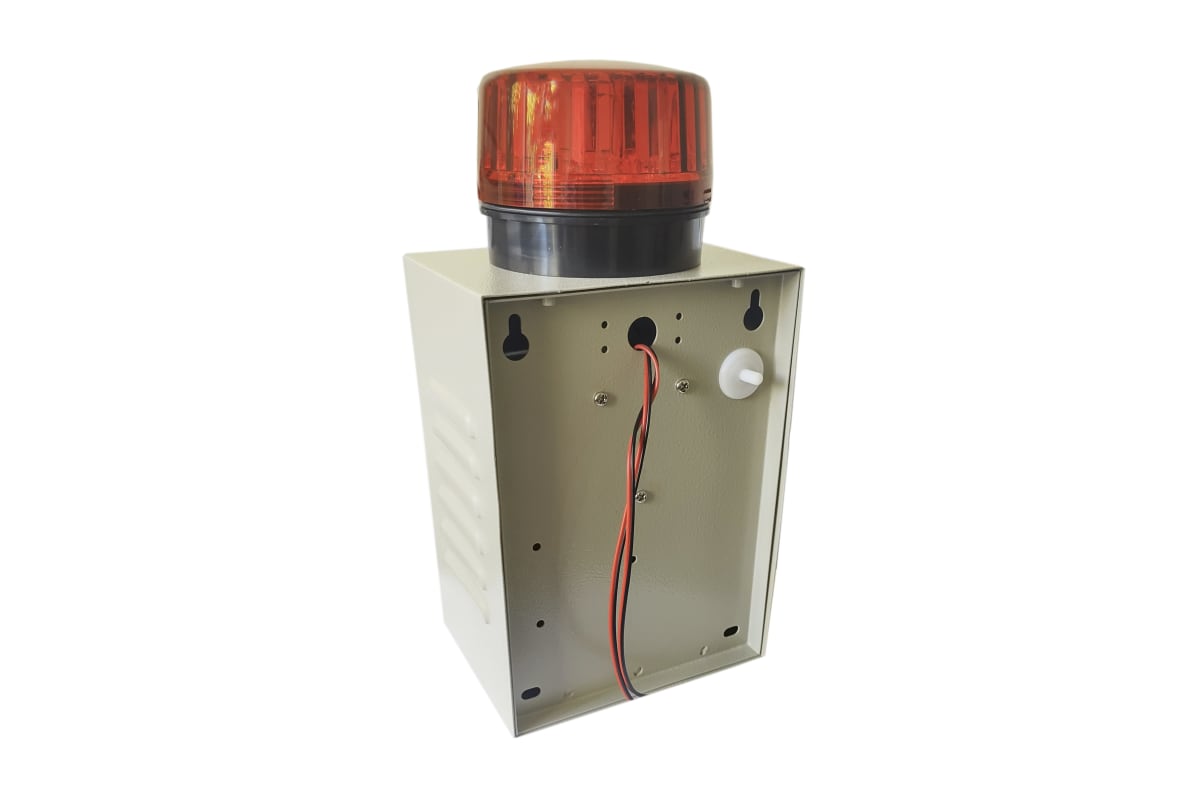 SIRENA 20W /BALIZA ROJA LED /TAMPER /GABINETE METÁLICO VCONN2