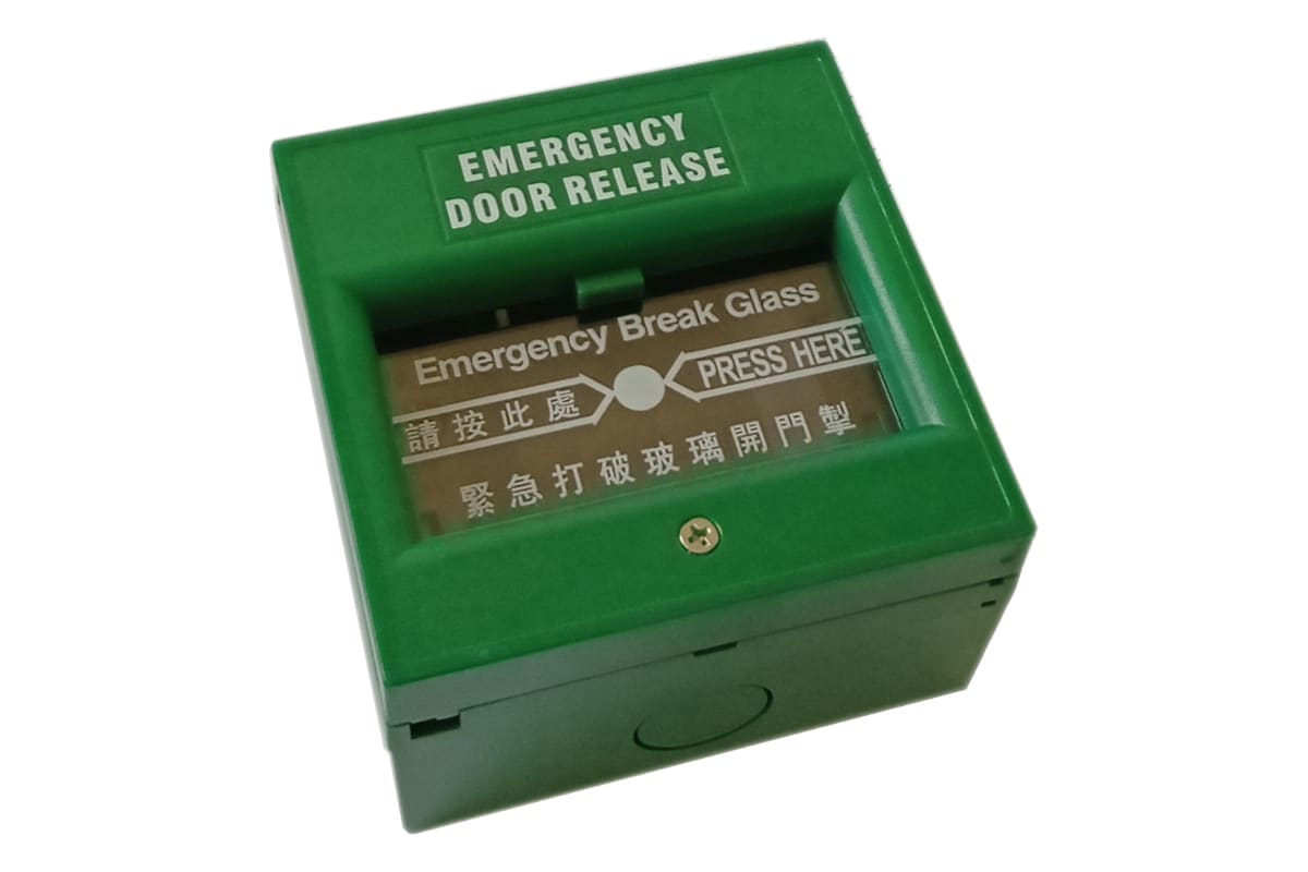 PULSADOR  DE EMERGENCIA  VERDE N.O/N.C CBUTTON10 SECUKEY2