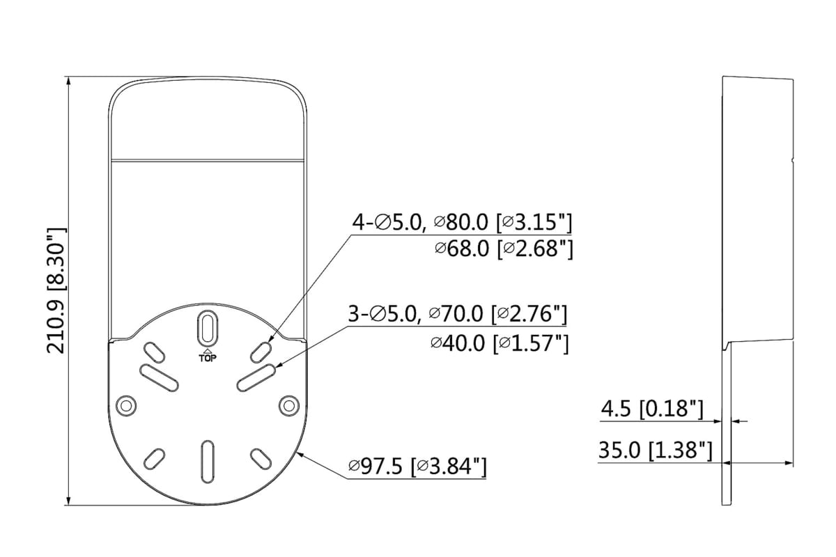 CAJA DE UNIÓN PLÁSTICA CÁMARAS DOMO/BULLET DAHUA DH-PFA12A3