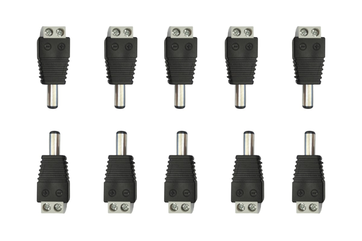 KIT 10 CONECTORES DC JACK MACHO 0