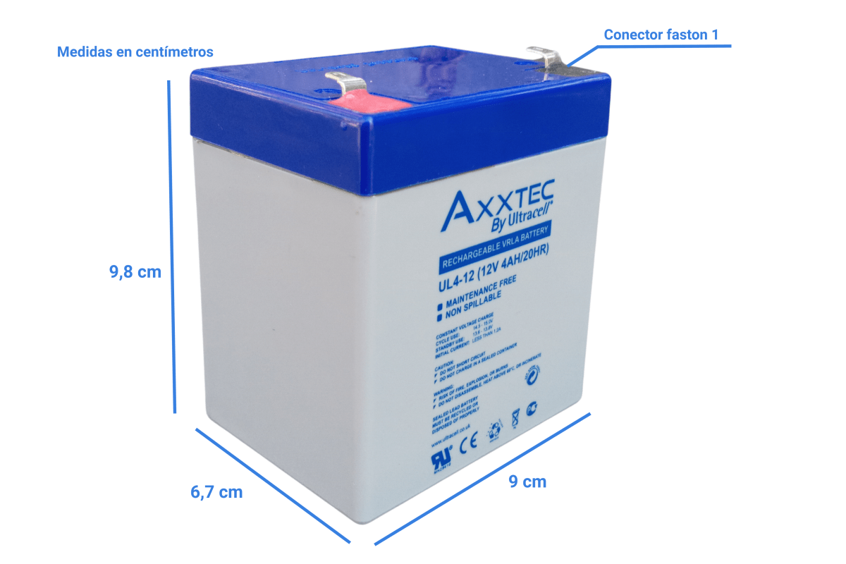 BATERIA 12V 4A ULTRACELL AXXTEC UL4-122