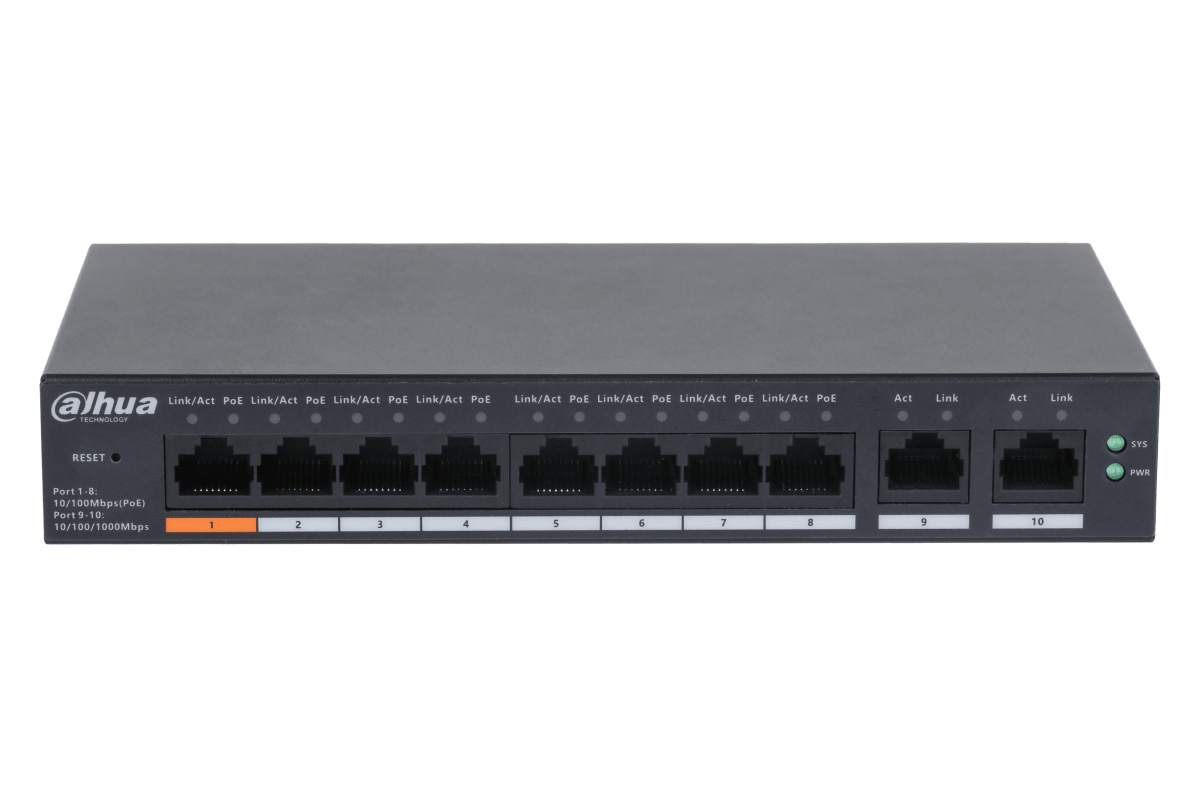 DAHUA SWITCH POE 10 PUERTOS // 8 POE  CS4010-8ET-60 0