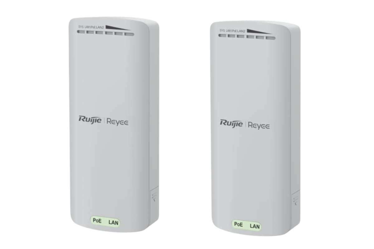 KIT 2 ANTENAS PUNTO A PUNTO 500MTS 2.4 GHZ IP55 RG-EST100-E 0