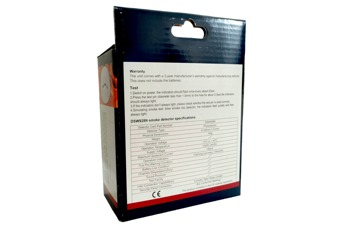 DETECTOR DE HUMO 4 HILOS FOTOELÉCTRICO DSW928N 12 VOLTIOS6