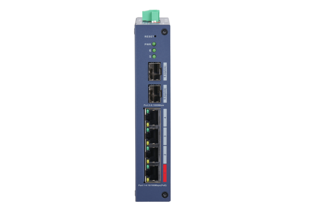 Switch Poe Dahua 4 Poe + 2 SFP DH-CHS4206-4ET-90 Reforzado 0