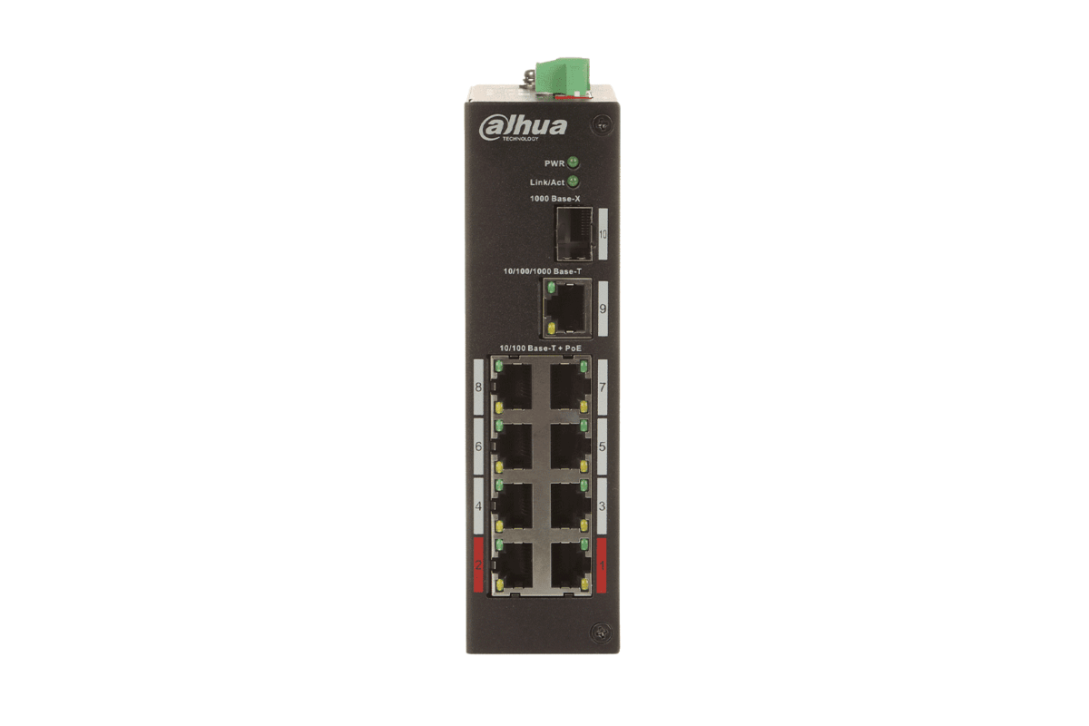 DAHUA SWITCH POE 8 PUERTOS REFORZADO CAPA 2  DH-PFS3110-8ET-96 10/100MBPS 0