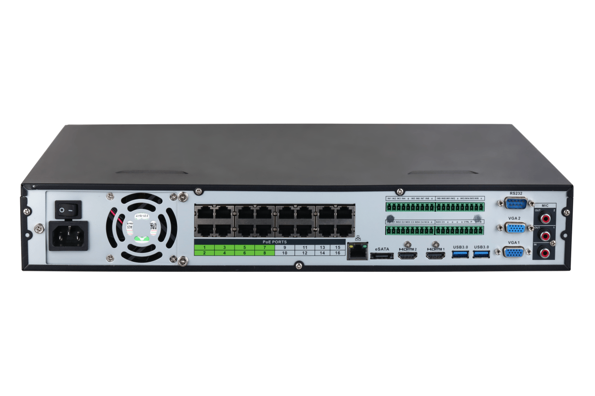 DAHUA NVR 16CANALES//16POE  DHI-NVR5416-16P-EI 1.5U 4HDD WIZSENSE3