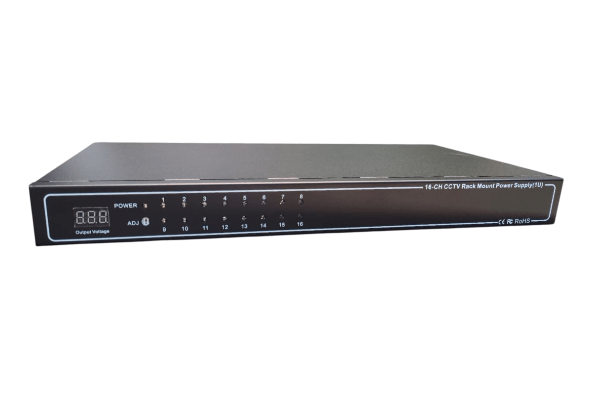 FUENTE DE PODER RACKEABLE 12V 20A 16CH VV-DC121620-1U2