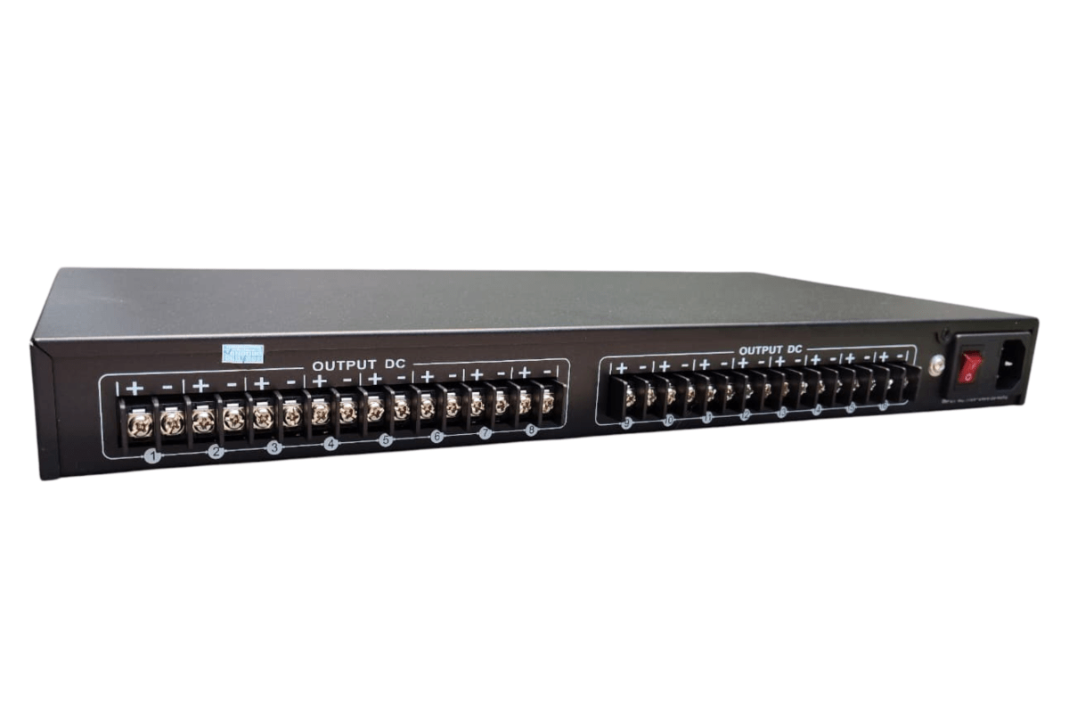 FUENTE DE PODER RACKEABLE 12V 20A 16CH VV-DC121620-1U 0