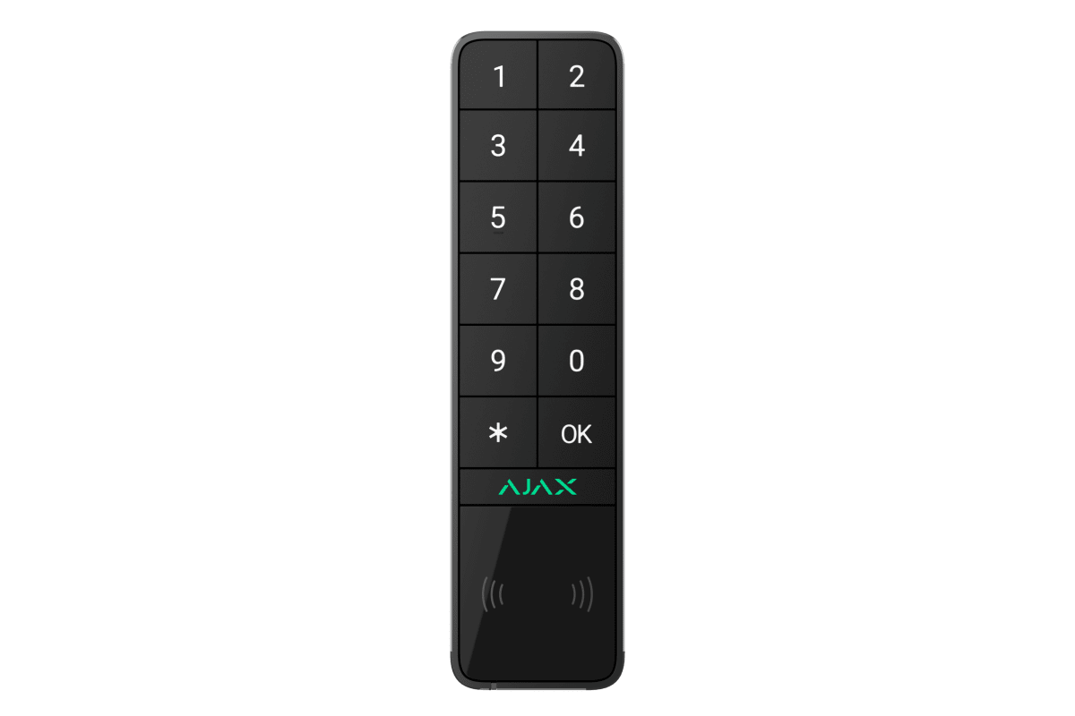 Teclado inalámbrico AJAX  KeyPad Outdoor Jeweller BLACK IP66 IK08 0