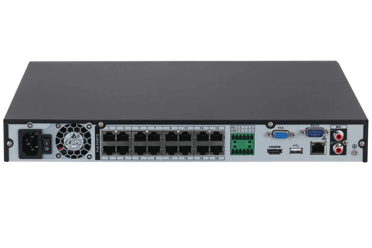 GRABADOR NVR DAHUA 16CH/16 POE DHI-NVR4216-16P-4KS33