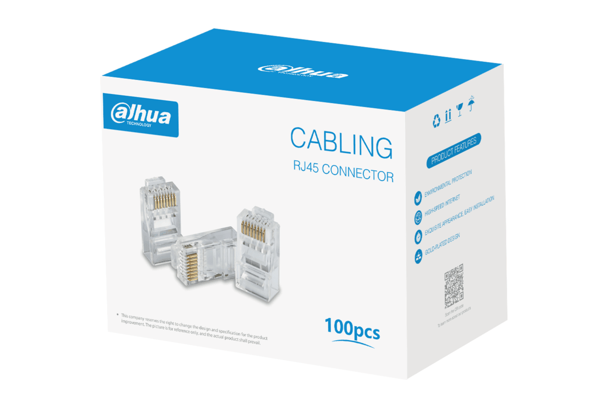 CAJA DE CONECTORES RJ45 CAT6  100 UNIDADES DAHUA PFM976-631 0