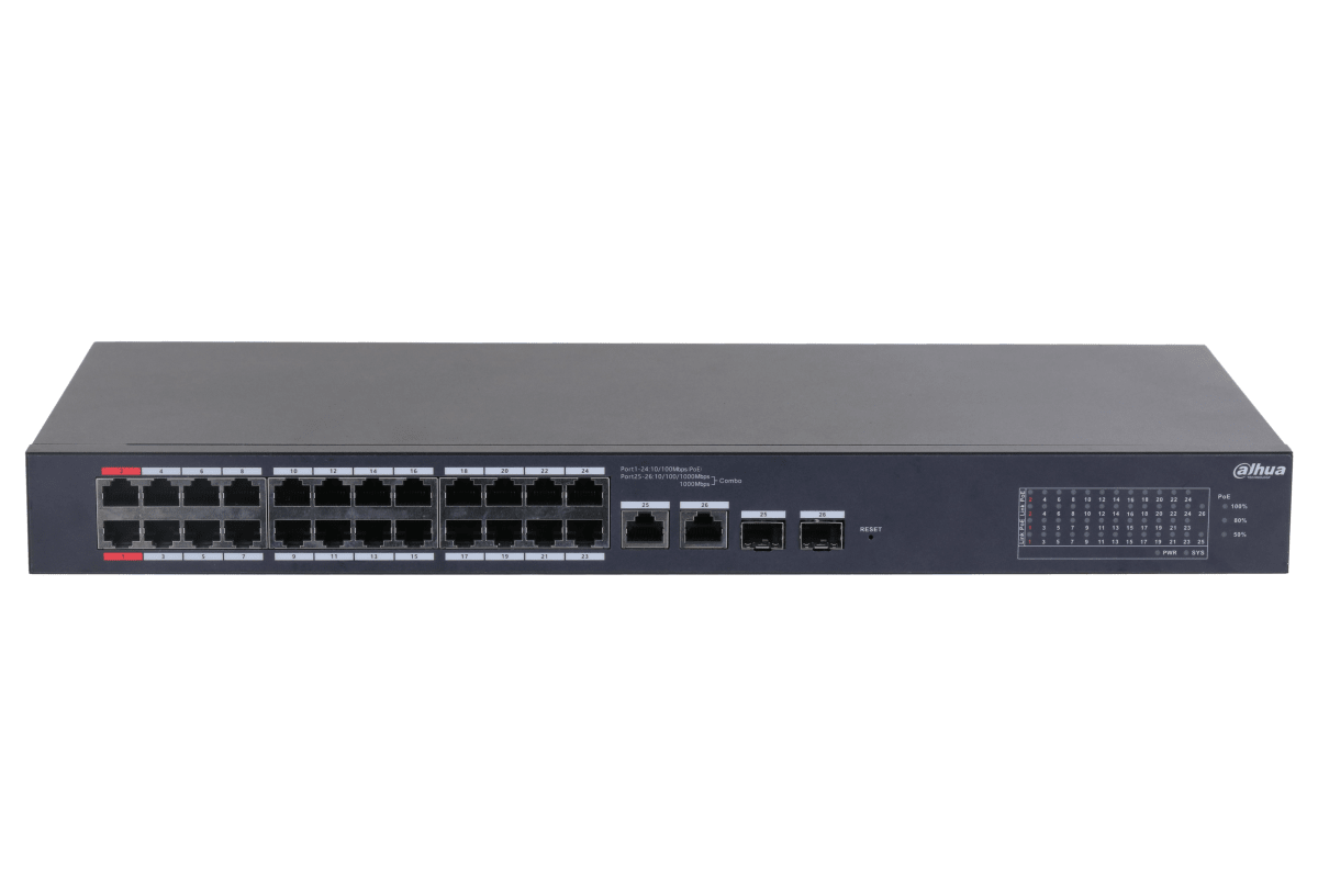 SWITCH POE 26 PUERTOS // 24 POE DH-CS4226-24ET-240 0
