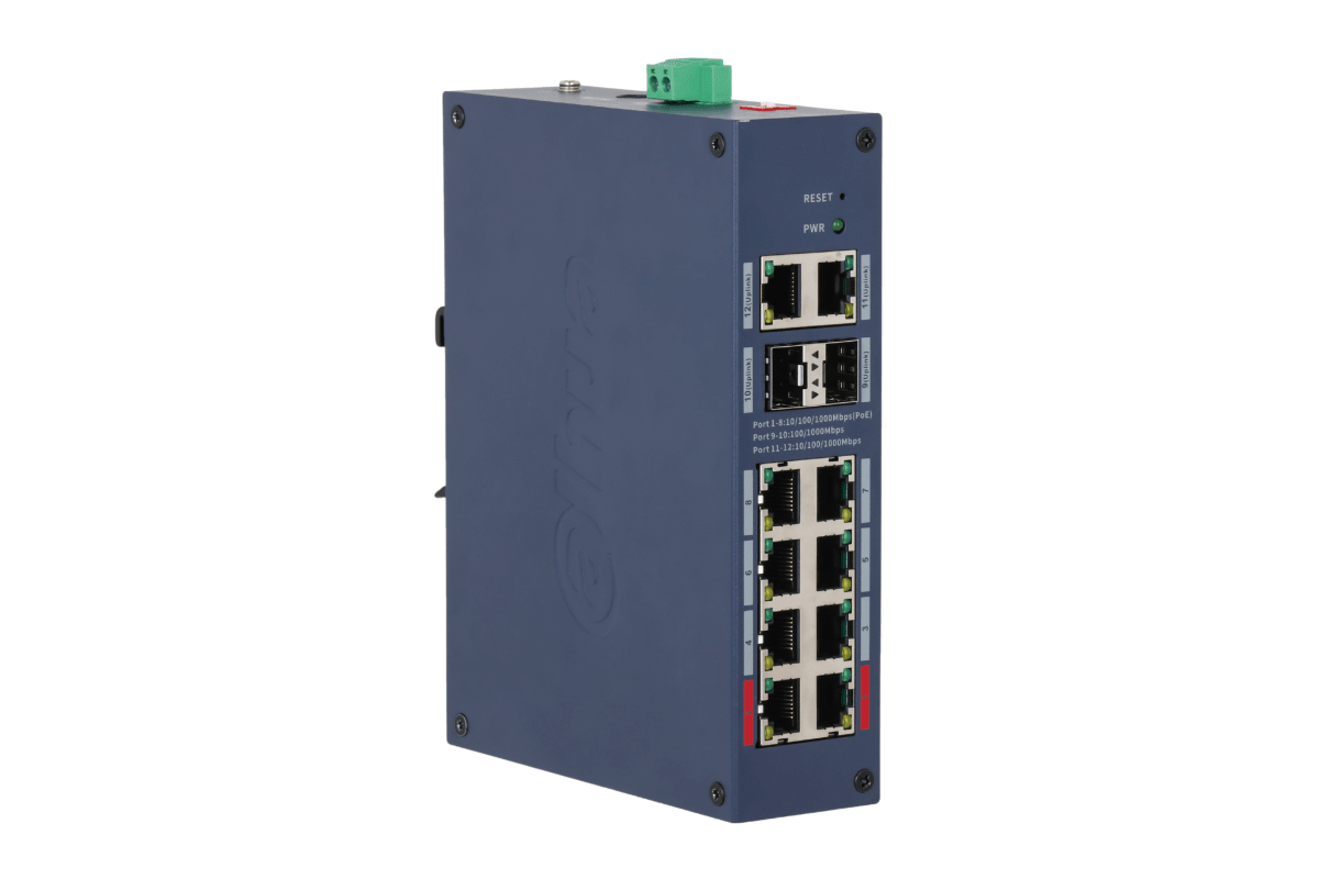 Switch PoE Dahua Reforzado 8-Port PoE + 2-Port SFP + 2-Port Uplink  DH-CHS4212-8GT-1102