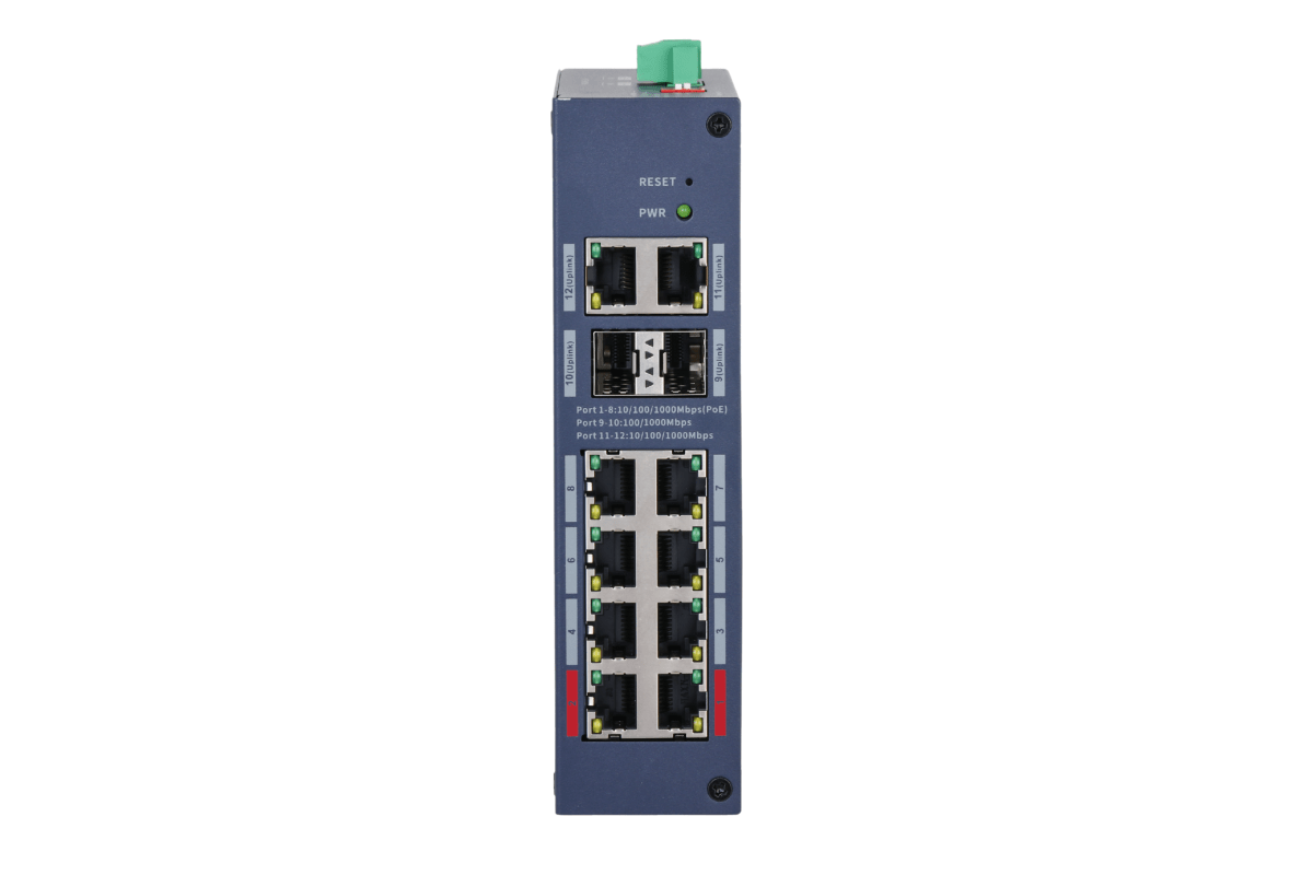 Switch PoE Dahua Reforzado 8-Port PoE + 2-Port SFP + 2-Port Uplink  DH-CHS4212-8GT-1104