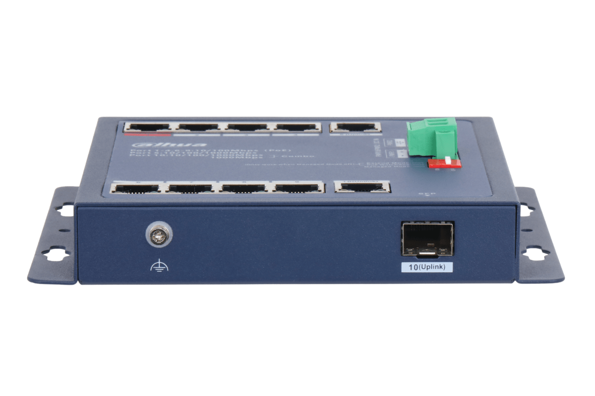 Switch Poe Dahua Reforzado 8-Port PoE + 2-Port Uplink DH-CHS4110-8ET-90-F3