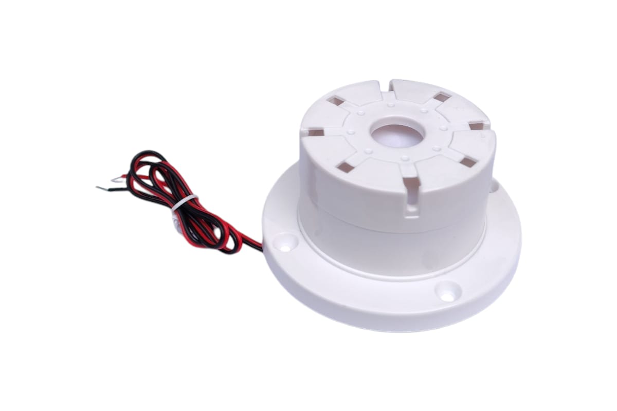 MINI SIRENA DE INTERIOR BLANCA 12V 1 TONO 100 DB2