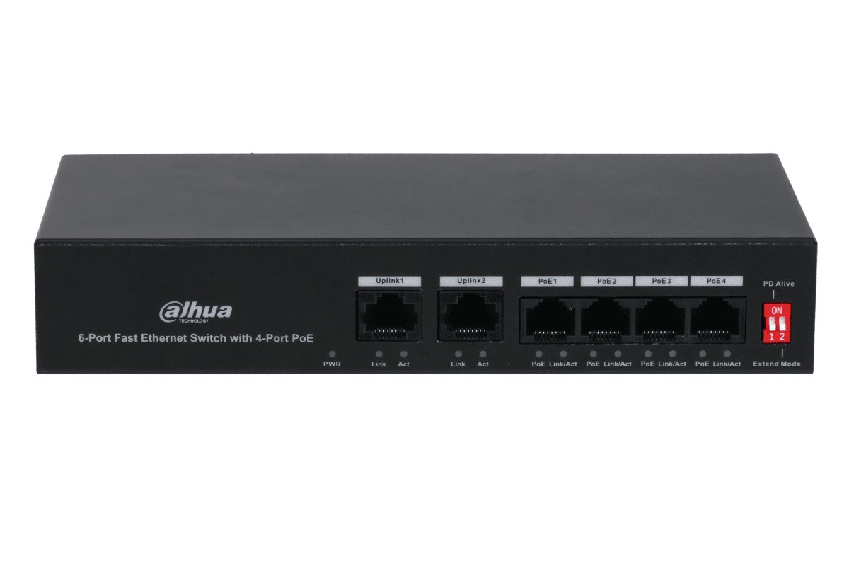 Kit IP Video Portero + Monitor + Switch Poe Dahua DHI-KTP032