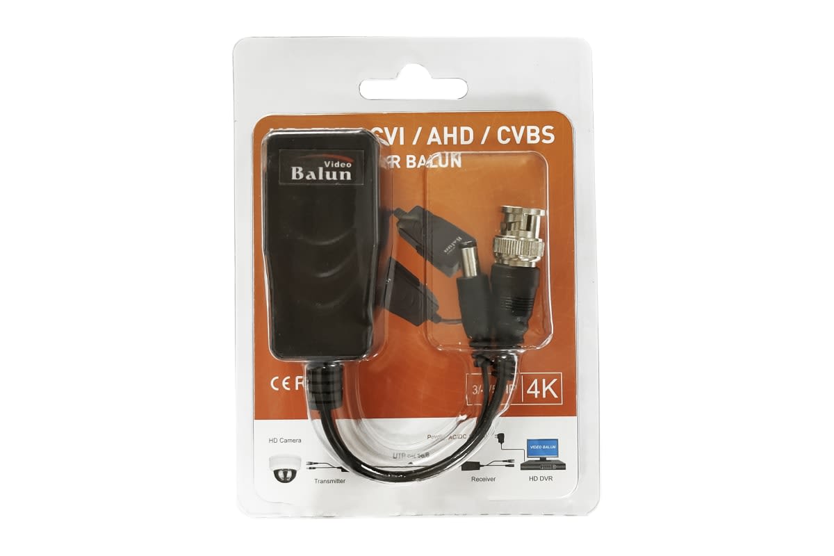 BALUN 01 CANAL VIDEO + POWER RJ45 / HD TVI/CVI/AHD2
