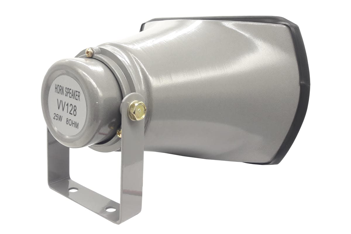 BOCINA DE ALUMINIO COLOR GRIS 25WATT 8 OHMS 105DB VV1282