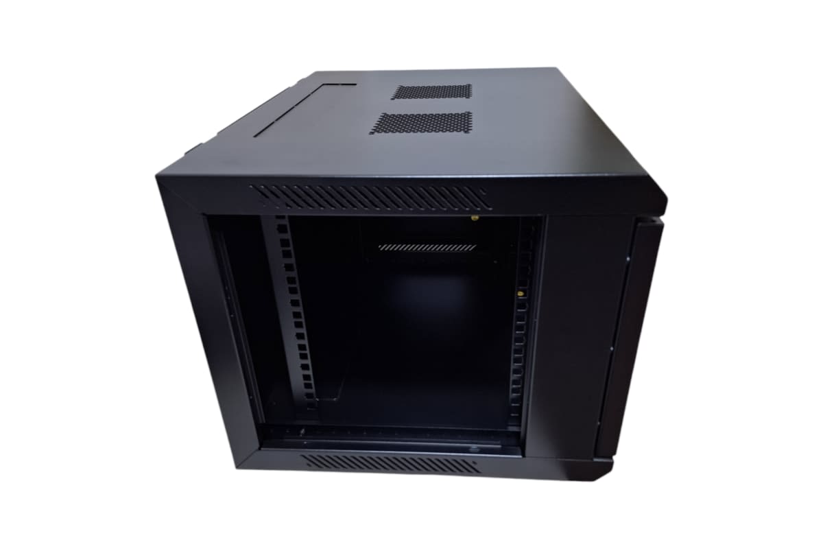 GABINETE RACK 6U  PARA PARED COLOR NEGRO VCRACK06-4L VCONN4