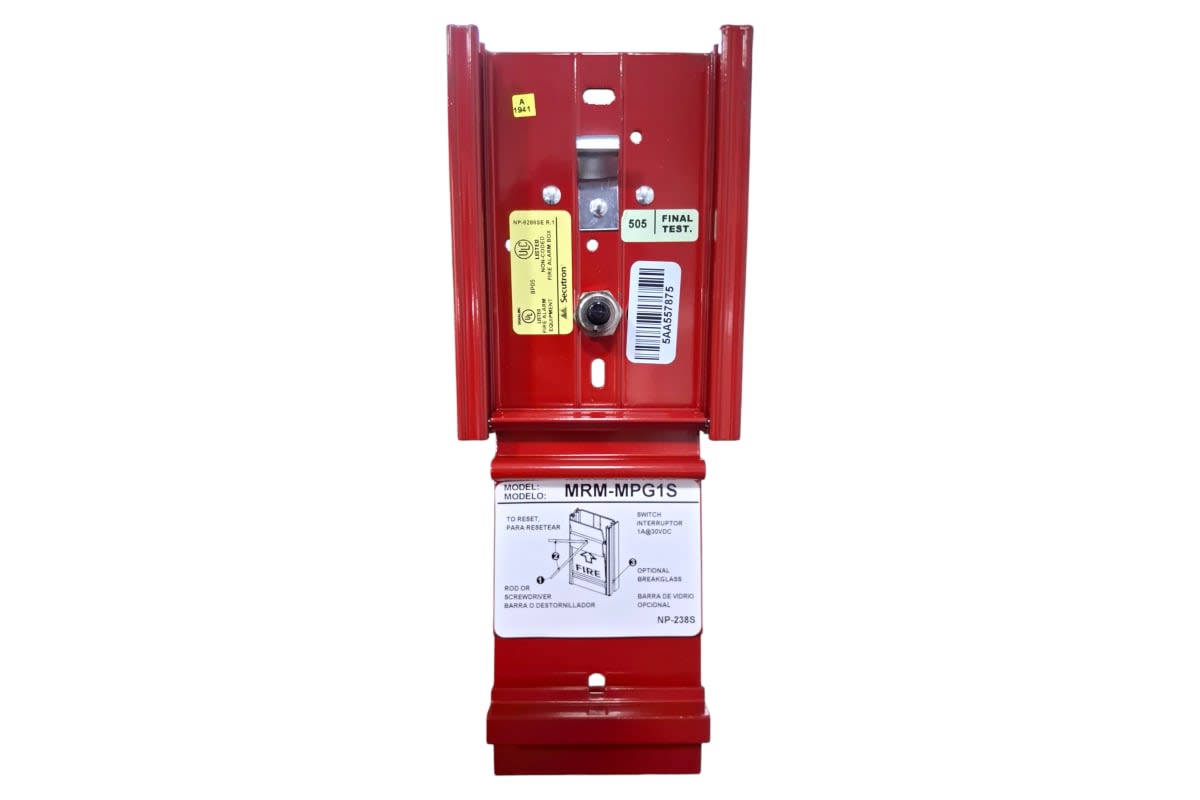 PALANCA DE INCENDIO CONVENCIONAL METAL MRM-MPG1S UL SECUTRON4