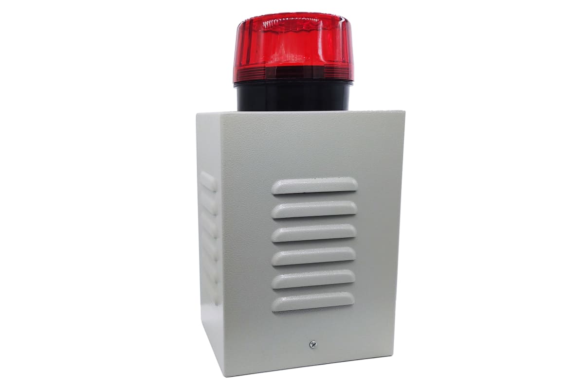 SIRENA 20W /BALIZA ROJA LED /TAMPER /GABINETE METÁLICO VCONN 0