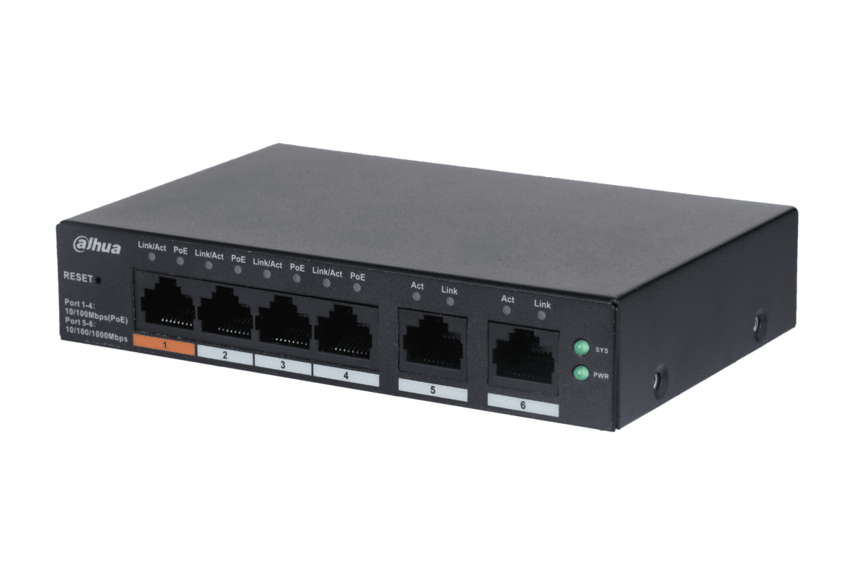SWITCH DAHUA 6 PUERTOS // 4 POE DH-CS4006-4GT-602