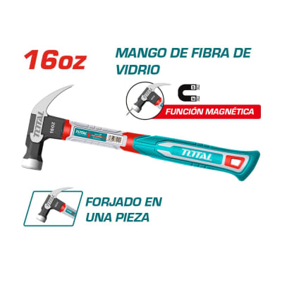MARTILLO MANGO DE FIBRA 16 oz - TOTAL1