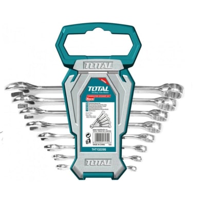 SET DE 8 LLAVES MIXTAS PUNTA CORONA  6-19mm - TOTAL1