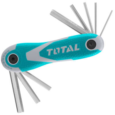 SET DE 8 LLAVES ALLEN PORTATILES EN ACERO  CROMO MOLIBDENO - TOTAL1