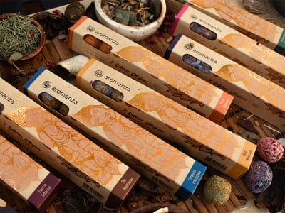 Sahumerio Esfera Organica Naranja Pimienta - Aromanza