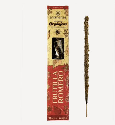 Sahumerio Organico Frutilla Romero - Aromanza