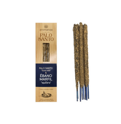 Sahumerio Palo Santo Buena Onda de Ebano Marfil - Aromanza