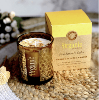 Vela Organica Con Palo Santo Palo Santo y Cedar