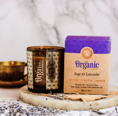 Vela de Difuminación Salvia Blanca y Lavanda - Song of India