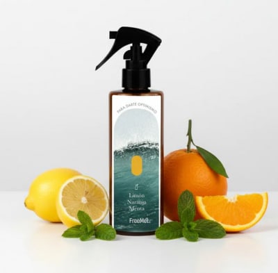 Aromatizador Ambiente y Telas Aroma Limon, Naranja, Menta.
