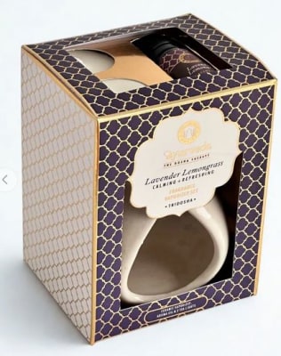 Set Difusor de Cerámica Ayurveda Lavanda y Lemongrass