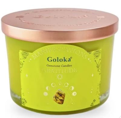 Vela Frankincense con Ojo de Tigre - Gratitud