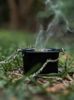 Sahumador Acero Negro Colgante Chico