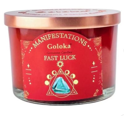 Vela Nag Champa con Jade Verde - Suerte Rápida
