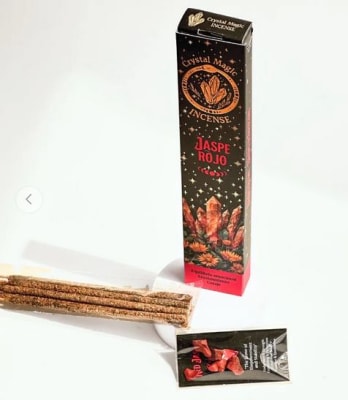 Incienso Vainilla con Piedras de Jaspe Rojo